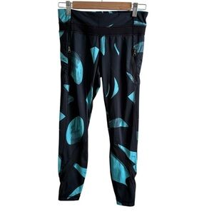Lululemon Athletica Black and Blue Patterned Leggings